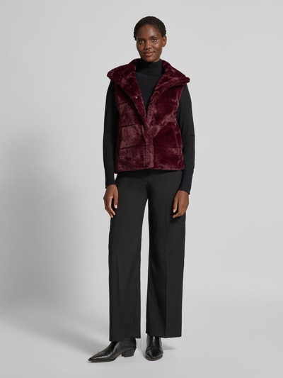 monari Gilet met opstaande kraag Bordeaux - 1