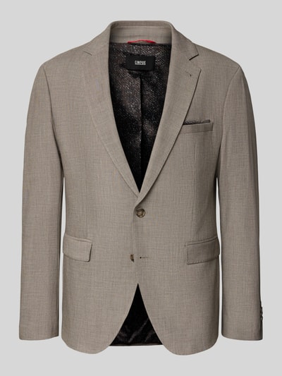 Cinque Colbert met paspelzak op de borst, model 'Data' Beige - 2