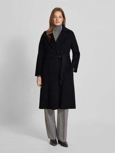 Max Mara Studio Regular Fit Wollmantel mit Kaschmir-Anteil Modell 'CLES' Black 4
