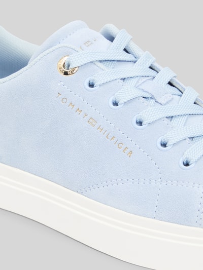 Tommy Hilfiger Low Top Sneaker aus echtem Leder Hellblau 4