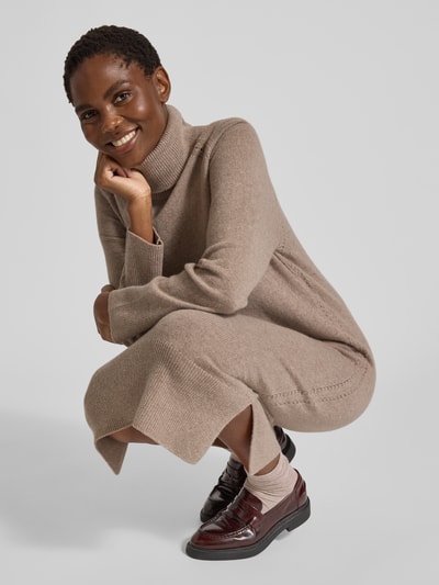 Gant Strickkleid mit Kaschmir-Anteil und Rollkragen Camel 3