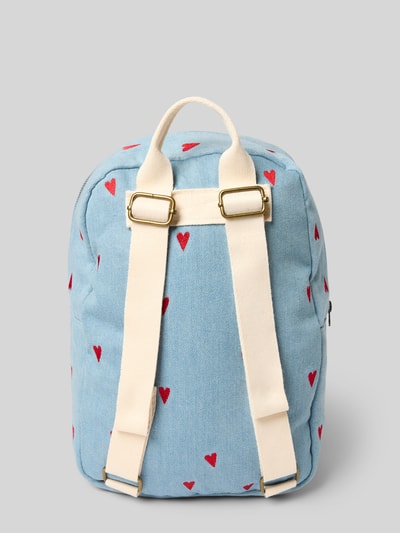 Studio Noos Rucksack mit Stitchings Modell 'Denim Hearts' Jeansblau 4