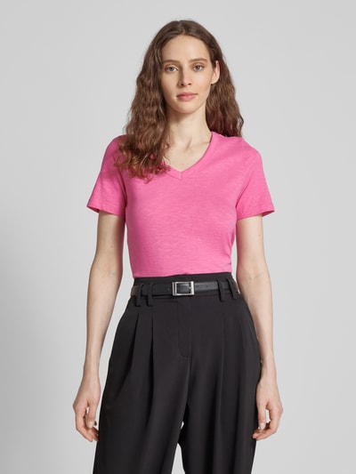 Tom Tailor T-Shirt mit V-Ausschnitt Pink 4