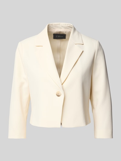 s.Oliver BLACK LABEL Shaped fit korte blazer met 3/4-mouwen Offwhite - 1