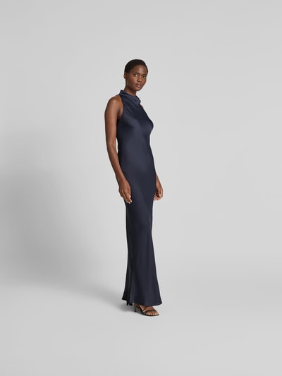 ROTATE Maxikleid mit Stehkragen Graphit 1