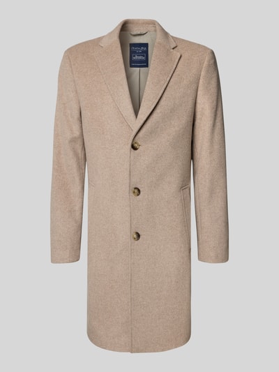 Christian Berg Men Wollen jas met reverskraag Beige - 2