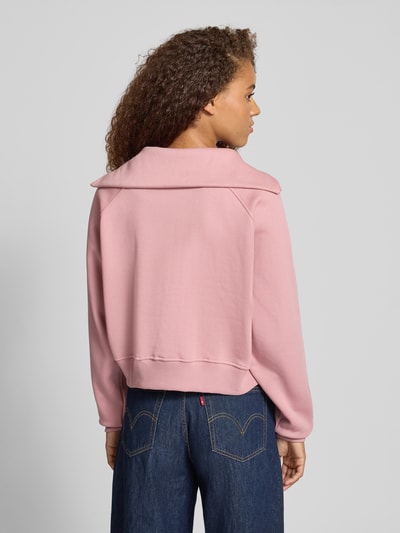 LeGer by Lena Gercke Sweter o kroju regular fit z zamkiem błyskawicznym model ‘Meret’ Różowawy 5