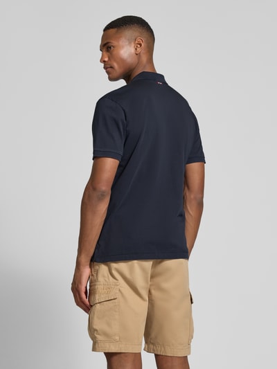 Napapijri Regular Fit Poloshirt mit Label-Stitching Modell 'elbas' Marine 5