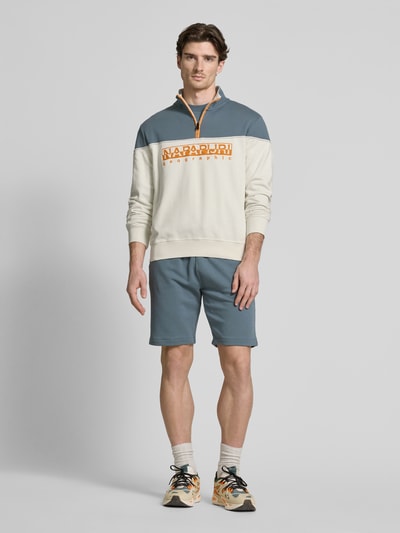 Napapijri Sweatshirt met opstaande kraag, model 'SATURNIA' Offwhite - 1