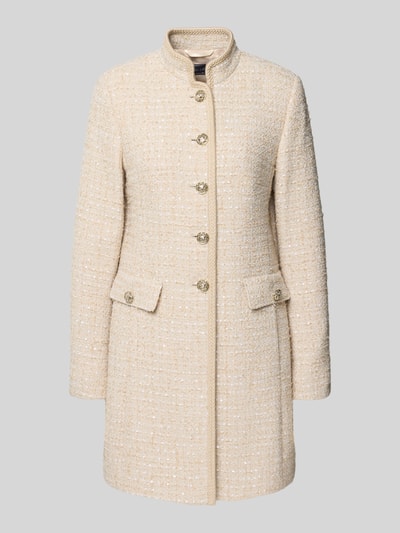 WHITE LABEL Mantel mit Viskose-Anteil und Pailettenbesatz Beige 2