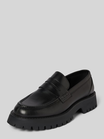 Guess Lederloafers mit Blockabsatz Modell 'GORIZIA' Black 1