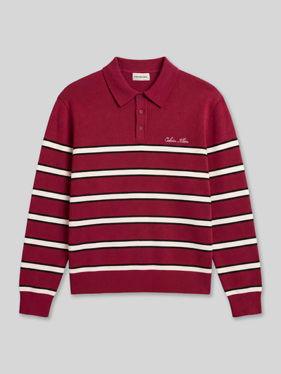 Calvin Klein Jeans Relaxed Fit Sweatshirt aus Baumwoll-Mix  Bordeaux 2
