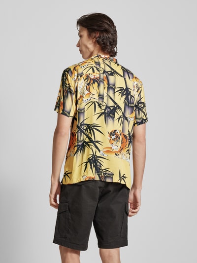 Superdry Slim fit vrijetijdsoverhemd met all-over print, model 'HAWAIIAN' Geel - 5