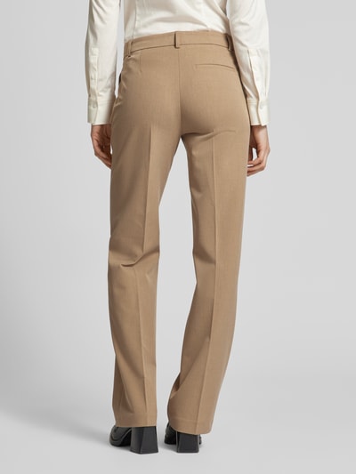 Christian Berg Woman Selection Wide Leg Stoffhose mit Bügelfalten Taupe 5