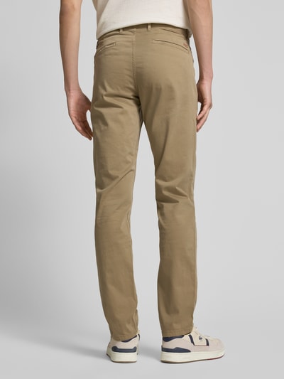 BOSS Orange Chinosy o kroju slim fit z wpuszczanymi kieszeniami w stylu francuskim Beżowy 5
