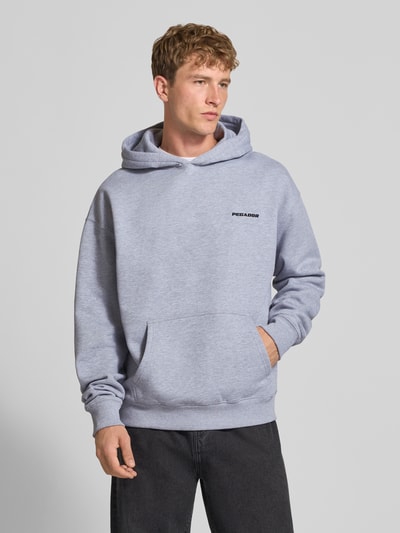 PEGADOR Oversized Hoodie aus Baumwoll-Mix Hellgrau Melange 4
