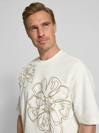 JAKE*S STUDIO MEN Relaxed Fit T-Shirt mit Rundhalsausschnitt Offwhite 3