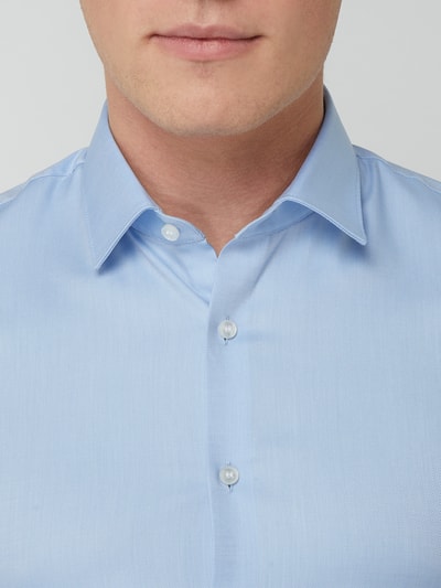 OLYMP No. Six Super slim fit zakelijk overhemd van twill  Bleu - 3