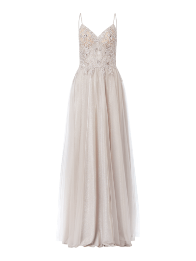 Luxuar Abendkleid mit Effektgarn  Hellrosa 1