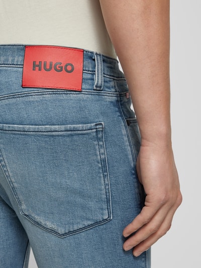 HUGO Extra slim fit jeans in 5-pocketmodel, model 'HUGO 734' Lichtblauw - 3