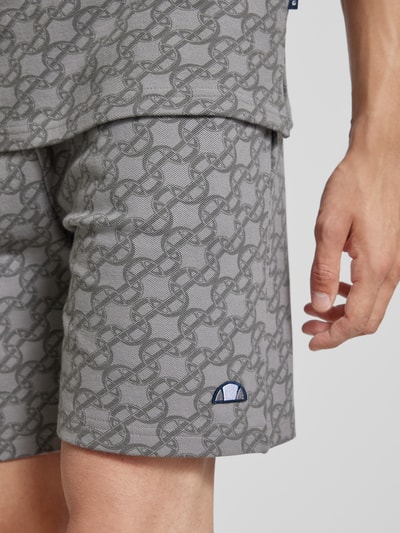 Ellesse Regular fit sweatshorts met logobadge, model 'TERINAS' Middengrijs - 3