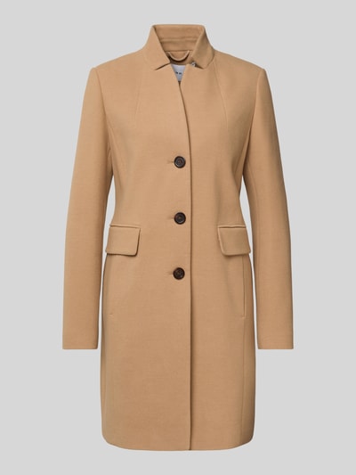comma Regular fit lange jas met viscose Camel - 2