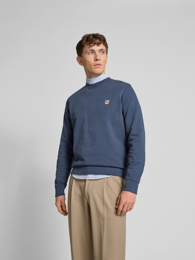 MAISON KITSUNÉ Sweatshirt aus reiner Baumwolle Dunkelblau 4