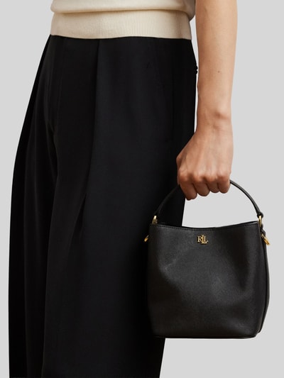 Lauren Ralph Lauren Handtas met echt leer met afneembare schouderband Zwart - 4
