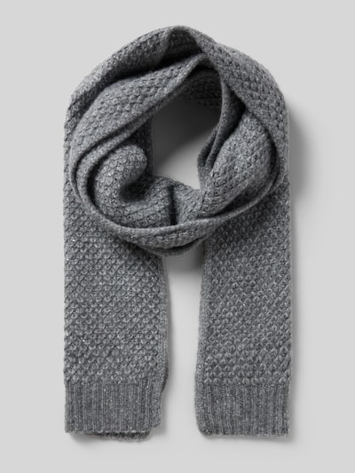 comma Sjaal met structuurmotief en pailletten Antraciet - 1