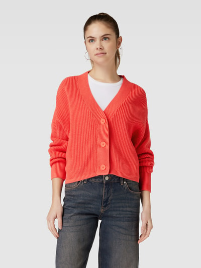 Tom Tailor Denim Cardigan mit tiefem V-Ausschnitt Rot 4