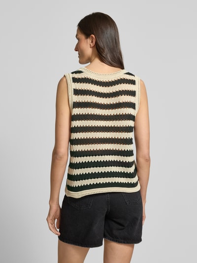 ICHI Stricktop mit Rundhalsausschnitt Modell 'BIRDIS' Black 5