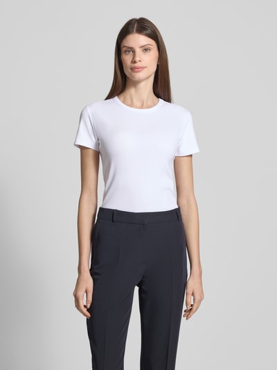 Christian Berg Woman T-Shirt in Ripp-Optik mit Rundhalsausschnitt Weiss 4
