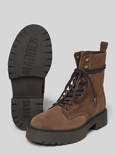 Steve Madden Schnürstiefel mit Logo-Applikation Modell 'Gusto' Dunkelbraun 4