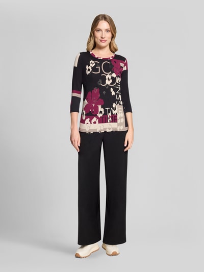 Betty Barclay Regular Fit Langarmshirt aus Viskose-Mix Bordeaux 1