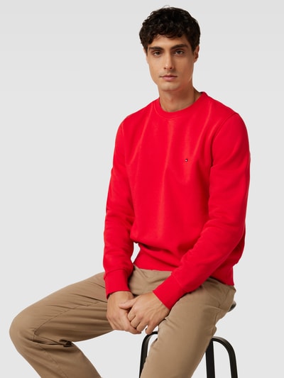 Tommy Hilfiger Sweatshirt met labelstitching c Rood - 3