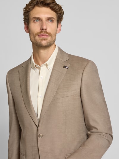 bugatti regular fit colbert van scheerwolmix Camel - 3