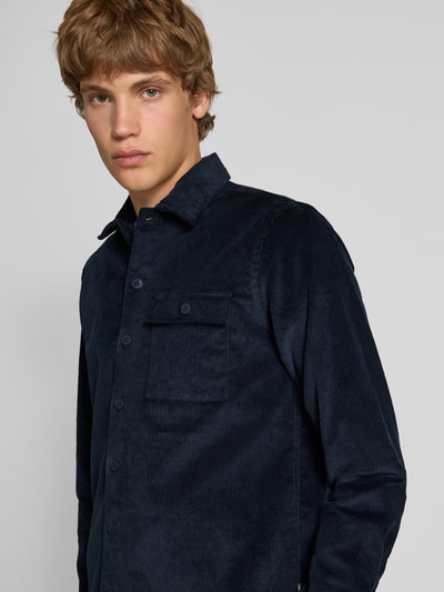 Blend Regular fit vrijetijdsoverhemd met borstzak Donkerblauw - 3