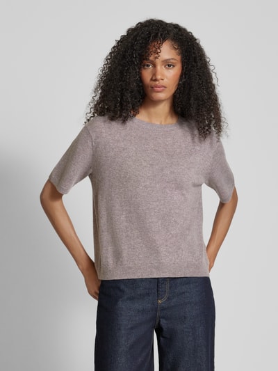 Christian Berg Woman Gebreide pullover met ribboorden Taupe gemêleerd - 4