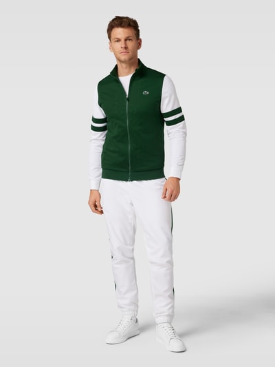 Lacoste Sweatjack met logopatch Groen - 1
