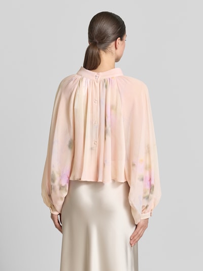 MAX&Co. Loose Fit Bluse mit Allover-Muster Rosa 5
