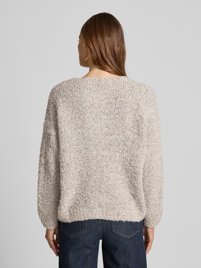 ZABAIONE Strickjacke mit V-Ausschnitt Modell 'So44fia' Hellgrau 5