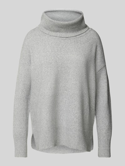 Vero Moda Pullover mit Wasserfall-Ausschnitt aus weichem Material-Mix Modell 'DOFFY' Hellgrau Melange 2