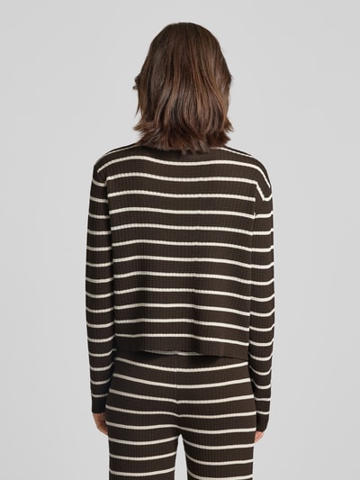 VILLA SOPHIE Strickjacke aus Viskose-Mix Modell 'NURIA' Dunkelbraun 5