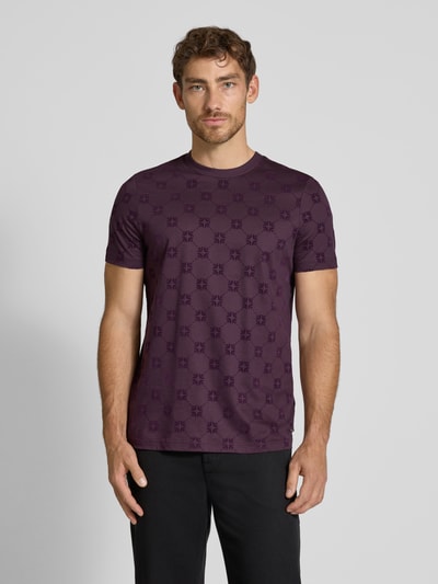 JOOP! Collection T-shirt męski JOOP! Collection;Czysta bawełna;Dopasowany fason;Model ‘Berno’;Okrągły dekolt ;Długość tyłu w rozmiarze M: 72 cm Jasnośliwkowy 4