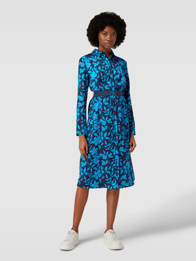 Christian Berg Woman Selection Midi-jurk met all-over bloemenprint Marineblauw - 4