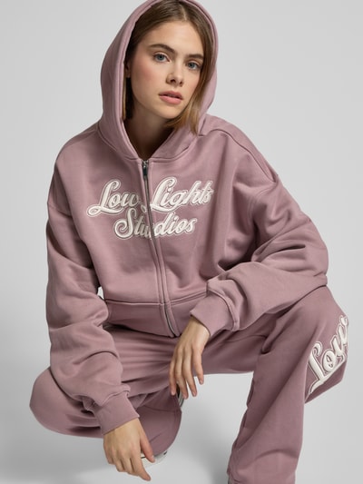 Low Lights Studios Oversized sweatjack met ritssluiting Rosé - 3