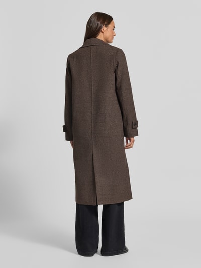 VERO MODA Wollmantel mit doppelreihiger Knopfleiste Schoko Melange 5