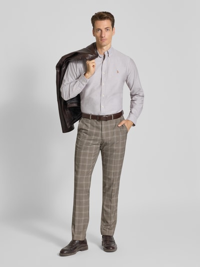 Polo Ralph Lauren Regular fit vrijetijdsoverhemd met logostitching, model 'Cub' Taupe - 1