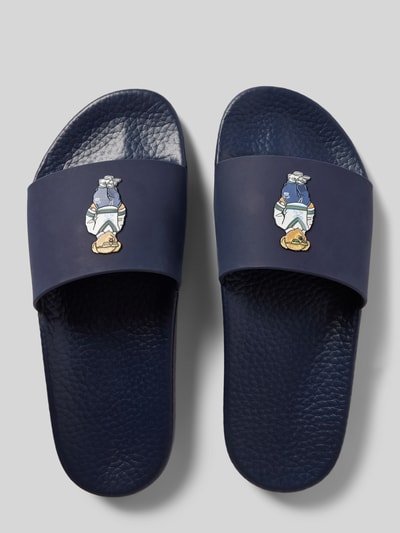 Polo Ralph Lauren Slippers met motiefbadge Marineblauw - 3