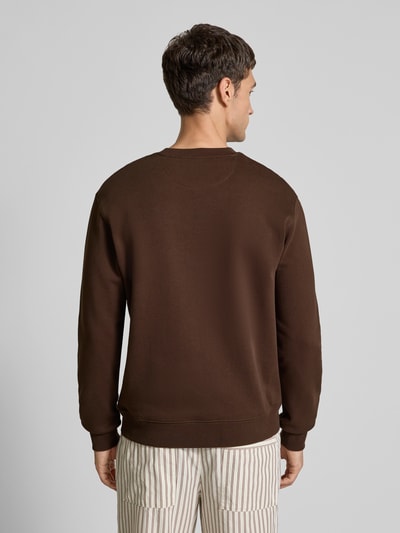 Scotch & Soda Sweatshirt met labeldetail Donkerbruin - 5
